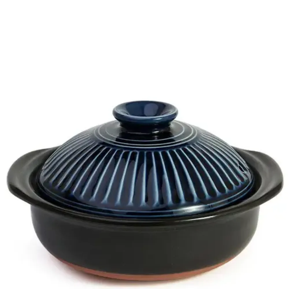 MIYA Company Kikka Blue Donabe Casserole, 28 Oz. Discount
