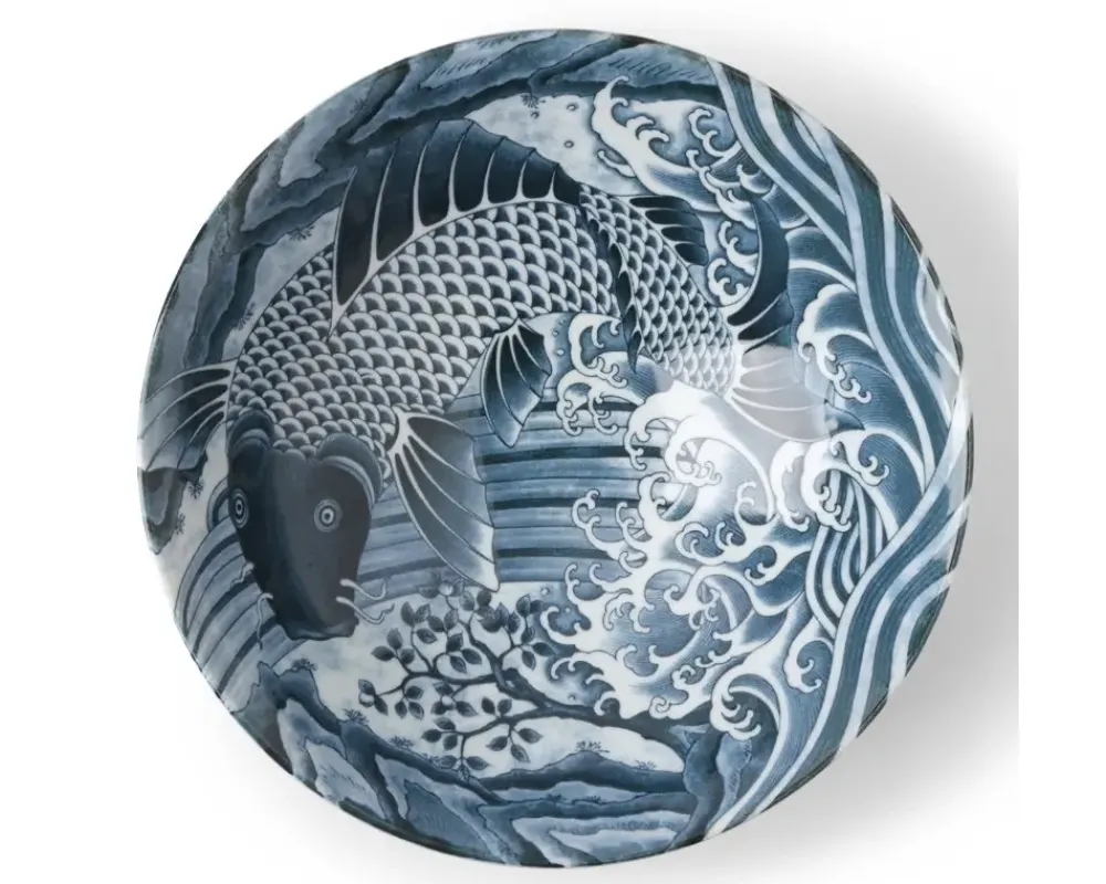 MIYA Company Koi 10" Serving Bowl Gray Clearance