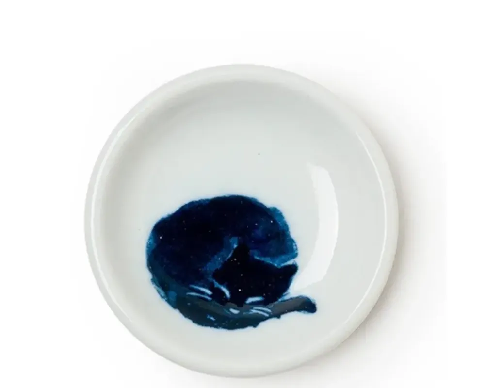 MIYA Company Midnight Blue Cat Dish Set Discount