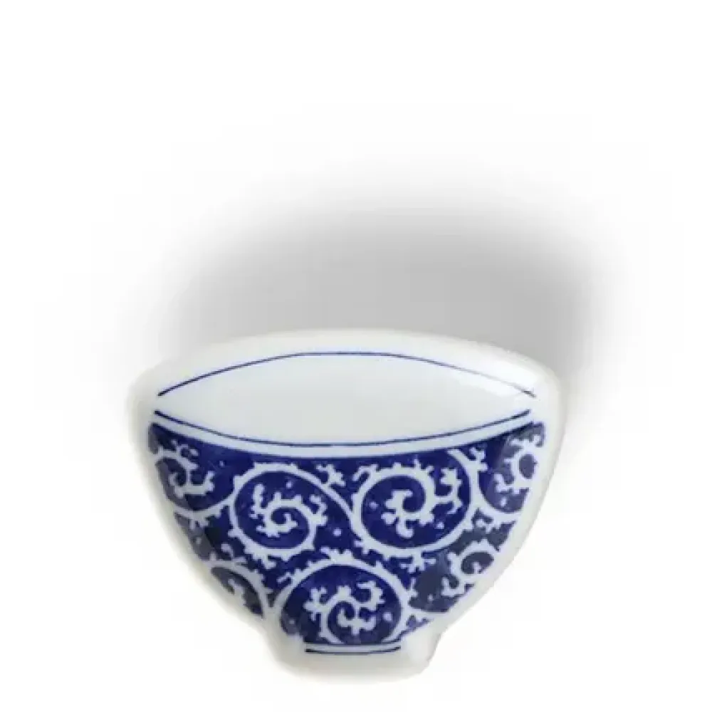MIYA Company Mini Plate 3.75" Blue & White Teacup Karakusa Clearance