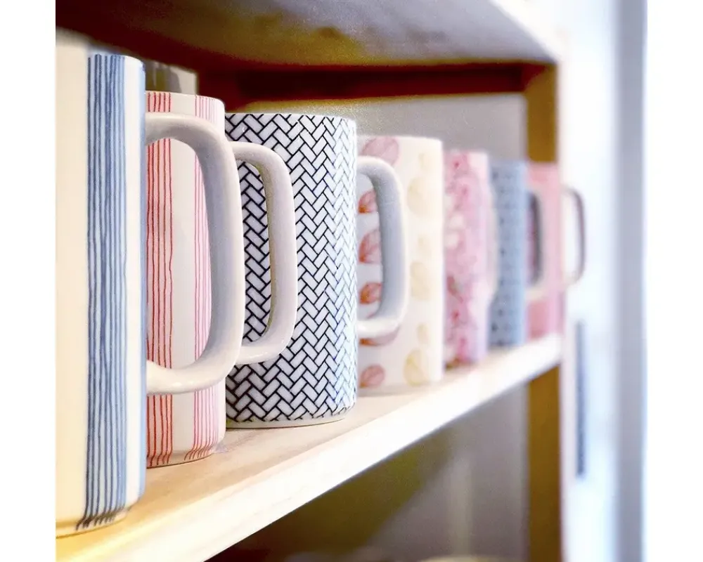 MIYA Company Mug Red Obi Stripe Online