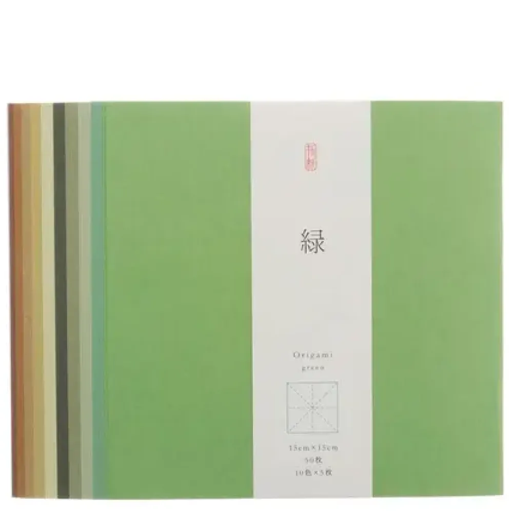 MIYA Company Origami Paper Washi 10-Shades Of Green Outlet
