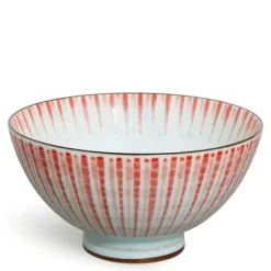 MIYA Company Red Tokusa 4.5" Rice Bowl