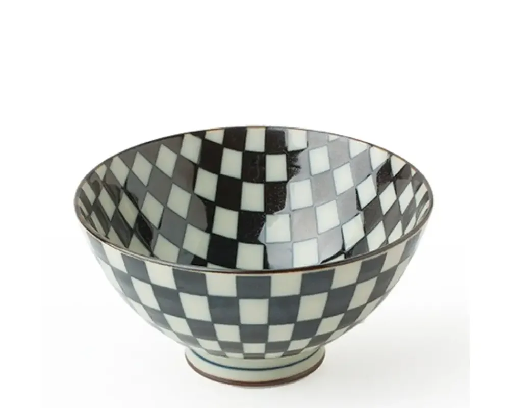 MIYA Company Retro Black & White 4.5" Rice Bowl Set Discount