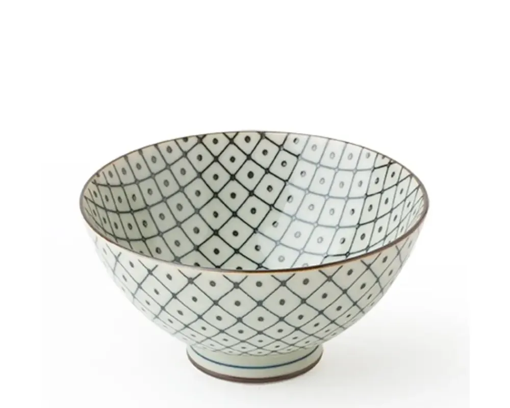 MIYA Company Retro Black & White 4.5" Rice Bowl Set Discount