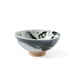 MIYA Company Rice Bowl Blue Whale Waves (Xl) 5-3/4" Online