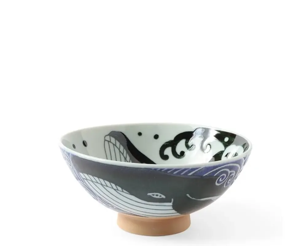 MIYA Company Rice Bowl Blue Whale Waves (Xl) 5-3/4" Online