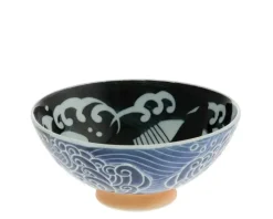 MIYA Company Rice Bowl Blue Whale Waves (Xl) 5-3/4