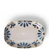 MIYA Company Rustic Blue Floral Rectangle Plate Outlet
