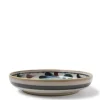 MIYA Company Rustic Blue Vines 7.75" Shallow Bowl Hot