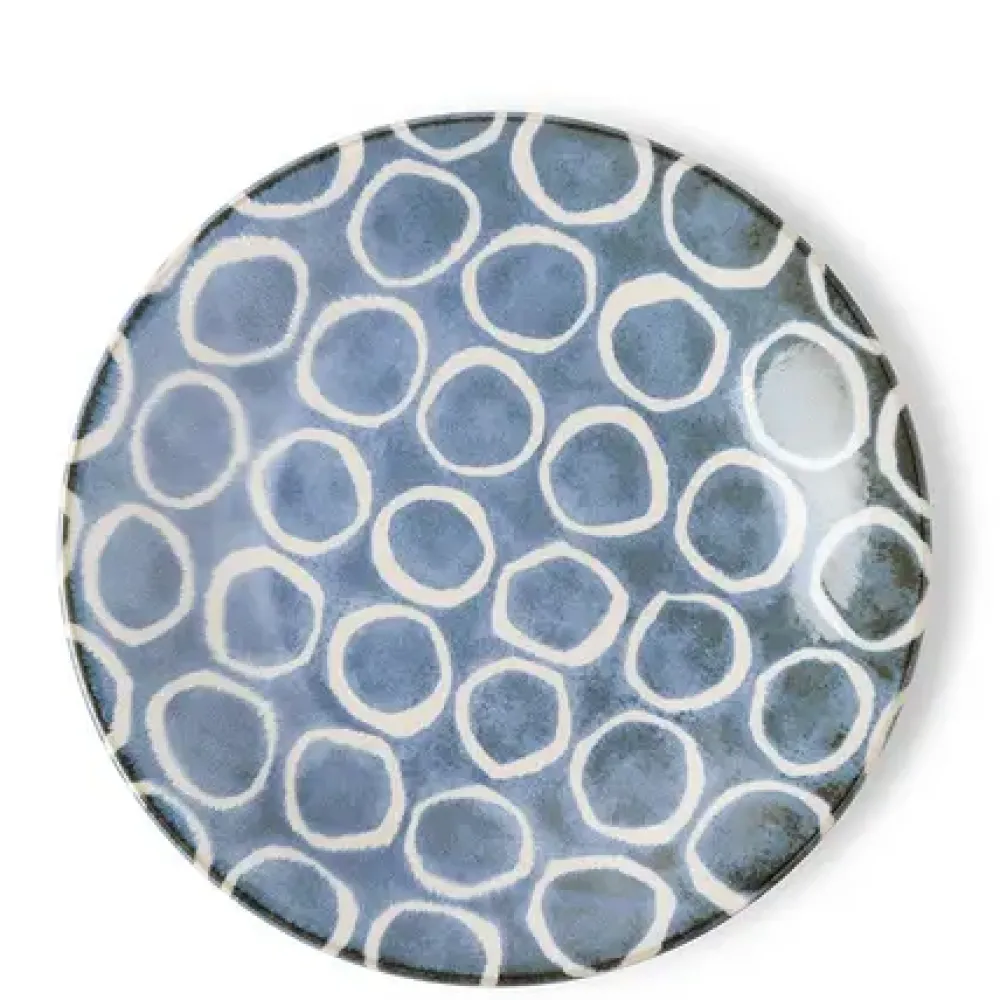 MIYA Company Rustic White Circles 11" Plate Hot