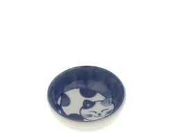 MIYA Company Sauce Dish Cat Nap Blue/White