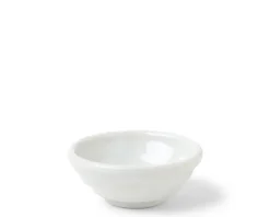 MIYA Company Sauce Dish Chinmi White + Blue Swirl Outlet
