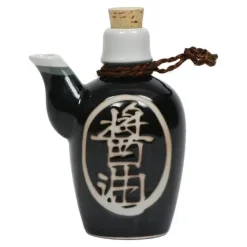 MIYA Company Shoyu 8 Oz. Sauce Pot With Cork - Black Best