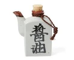 MIYA Company Shoyu 6 Oz. Sauce Pot With Cork - White