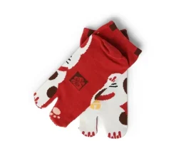 MIYA Company Tabi Socks - Maneki Neko Red Clearance