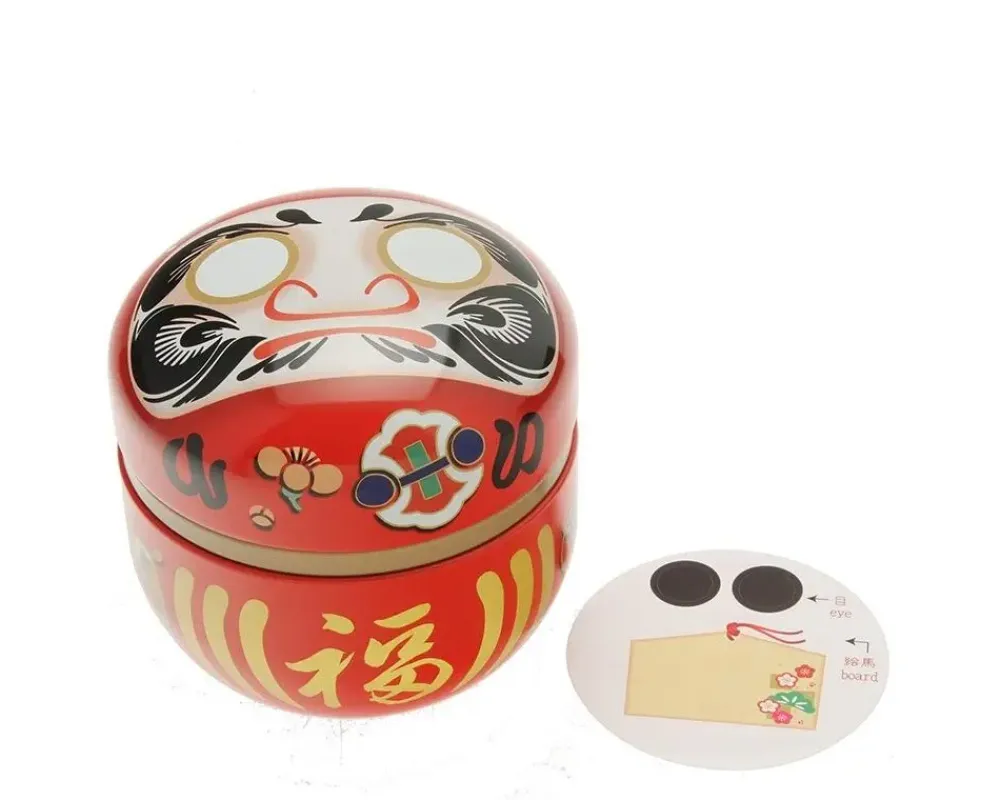 MIYA Company Tea Canister Red Daruma "Wishes" Outlet