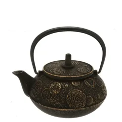 MIYA Company Teapot Cast Iron Gold Black Mari