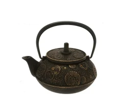 MIYA Company Teapot Cast Iron Gold Black Mari