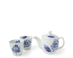 MIYA Company Tea Set Blue Rose Clearance
