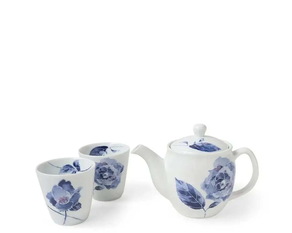 MIYA Company Tea Set Blue Rose Clearance