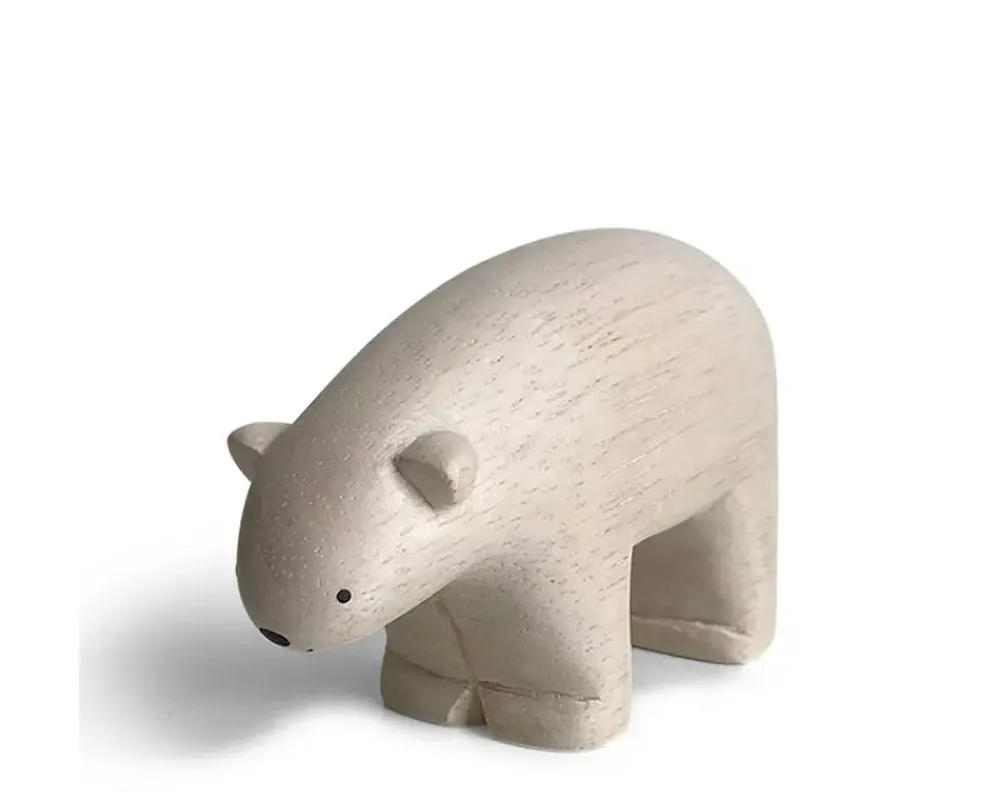 MIYA Company T-Lab Wooden Animal - Polar Bear Outlet