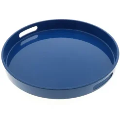MIYA Company Tray Blue Round 13-1/2" Best