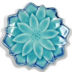 MIYA Company Turquoise Blue Mum 4.75" Plate Sale