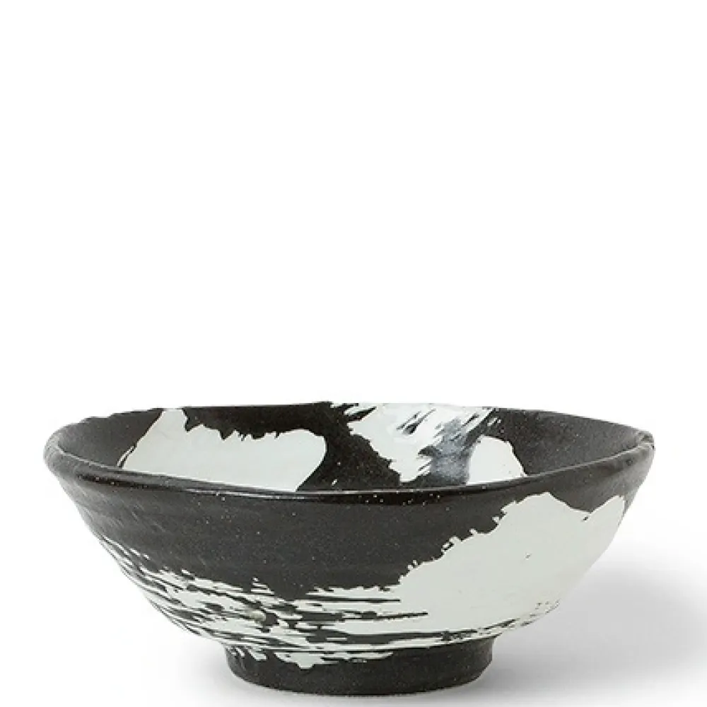MIYA Company White Brush Stroke 8" Bowl Clearance