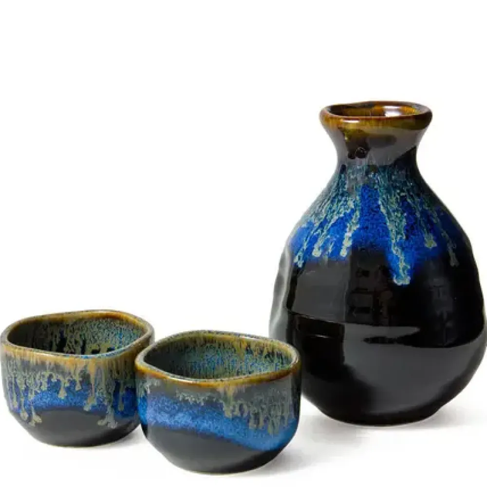 MIYA Company Yuugata Glaze Sake Set Discount